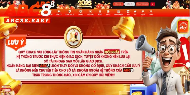 Tiến hành nạp tiền ABC8 và tham gia giải trí ngay